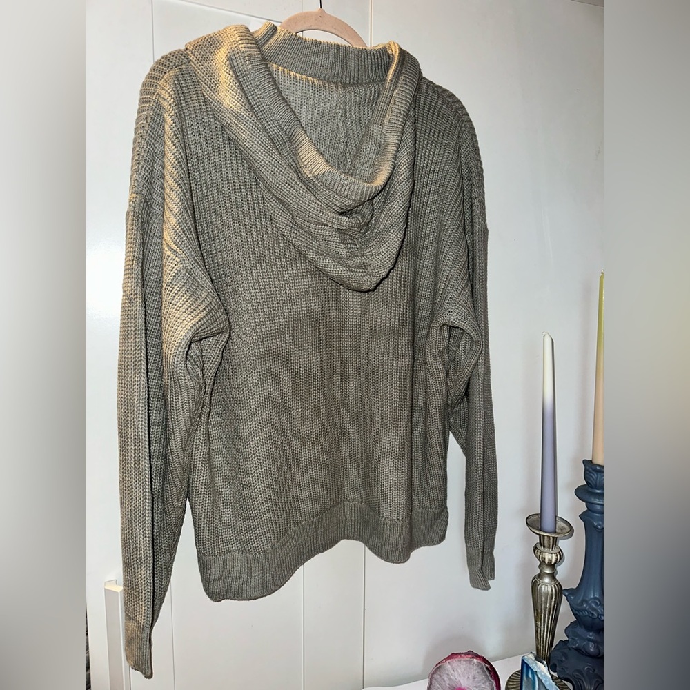 NWT Very J Grey Hooded Sweater - Picture 3 of 5